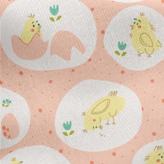 Chick Jumping Out Of Egg Jersey Backed Fleece