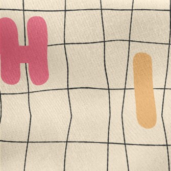 Colorful Twisted English Lette Jersey Backed Fleece