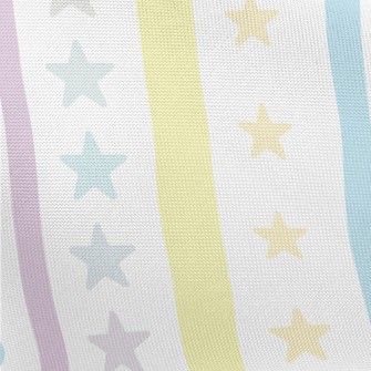 Pastel Colored Stripes And Sta Pongee