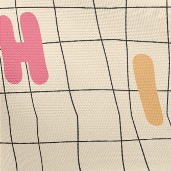 Colorful Twisted English Lette Pongee