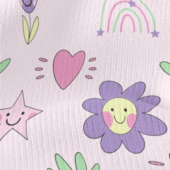 Simple Shape Of Flowers And Pl Stretch Jersey