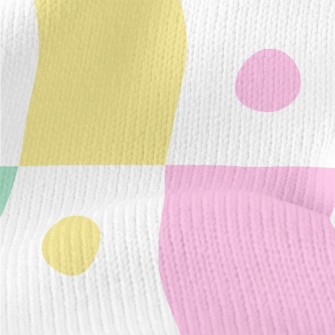 Brightly Colored Polka Dots Stretch Jersey