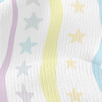Pastel Colored Stripes And Sta Stretch Jersey