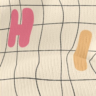 Colorful Twisted English Lette Stretch Jersey