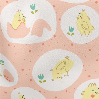 Chick Jumping Out Of Egg Lightweight Cotton Poplin
