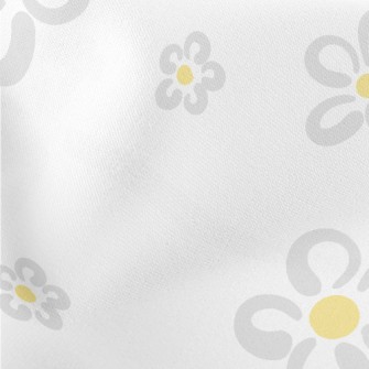 Simple Gray Small Flowers Lightweight Cotton Poplin