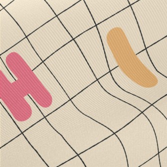 Colorful Twisted English Lette Midweight Cotton Poplin