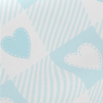 Light Blue Tailor Love Heart P Midweight Cotton Poplin