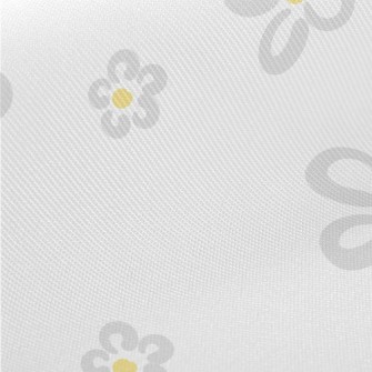 Simple Gray Small Flowers Midweight Cotton Poplin