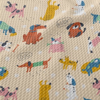 Cute American-style Dog Birdseye Piqué