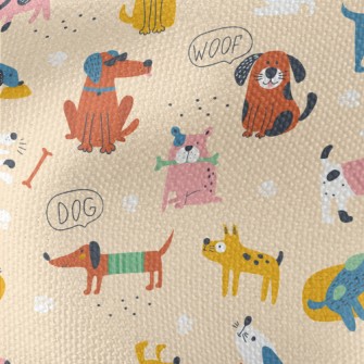 Cute American-style Dog Waterproof Canvas