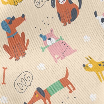 Cute American-style Dog Standard Corduroy