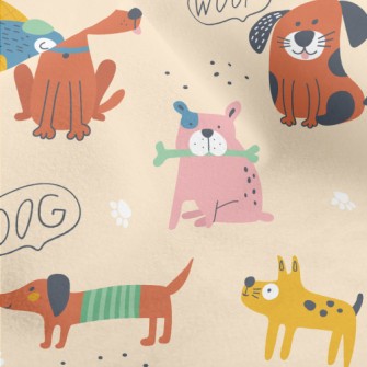 Cute American-style Dog Micro Fleece