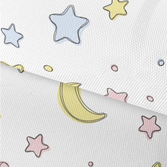 Hand Drawn Simple Stars And Mo Waterproof Oxford