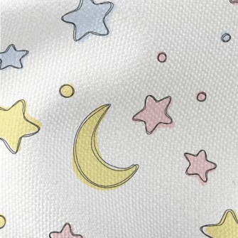 Hand Drawn Simple Stars And Mo Waterproof Canvas