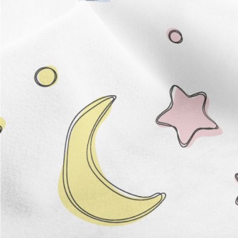 Hand Drawn Simple Stars And Mo Micro Fleece