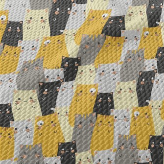 Different Breeds Of Cats Birdseye Piqué