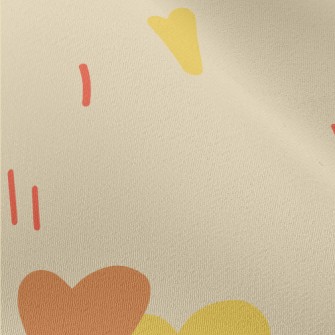 Hand Drawn Curved Love Heart Chiffon