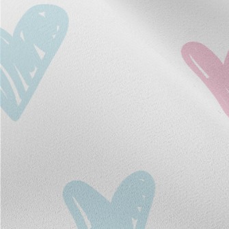 Hand Drawn Bright Love Heart Chiffon