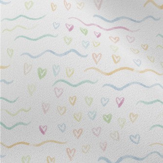 Watercolor Style Love Heart An Chiffon