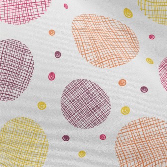 Hand Drawn Style Dots Chiffon