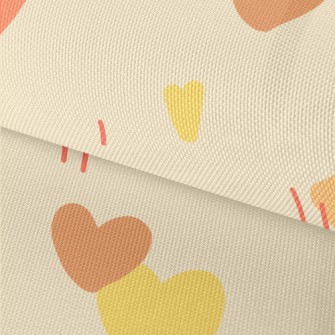 Hand Drawn Curved Love Heart Waterproof Oxford