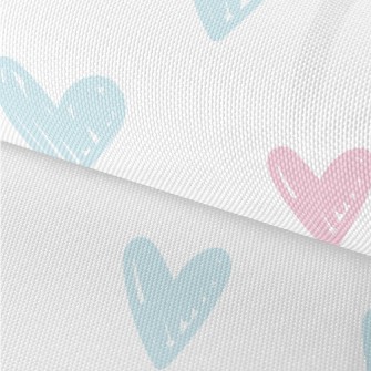 Hand Drawn Bright Love Heart Waterproof Oxford