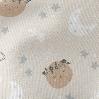Sleeping Lovely Planet And Sta Waterproof Canvas