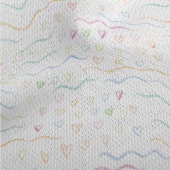 Watercolor Style Love Heart An Athletic Mesh Flat Back