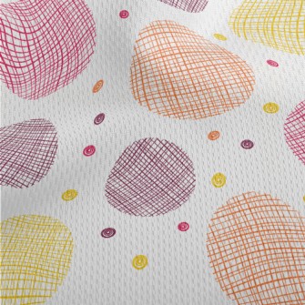 Hand Drawn Style Dots Athletic Mesh Flat Back