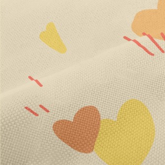 Hand Drawn Curved Love Heart Performance Linen