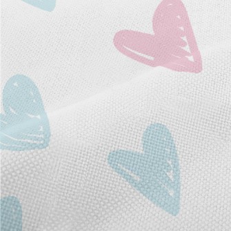 Hand Drawn Bright Love Heart Performance Linen