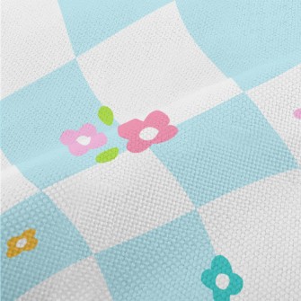 Small And Vivid Flower Lattice Performance Linen