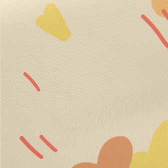 Hand Drawn Curved Love Heart Twill