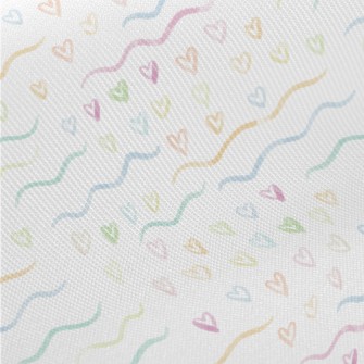 Watercolor Style Love Heart An Twill
