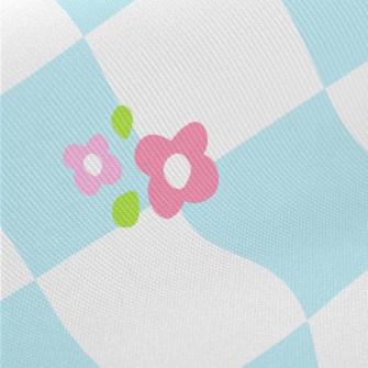 Small And Vivid Flower Lattice Twill