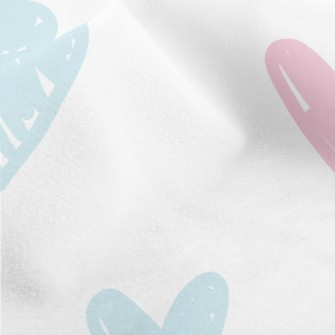Hand Drawn Bright Love Heart Micro Fleece