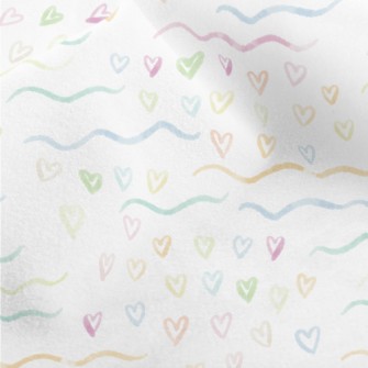Watercolor Style Love Heart An Micro Fleece