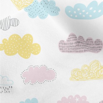 Bright Colored Clouds Micro Fleece