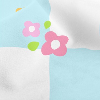 Small And Vivid Flower Lattice Micro Fleece