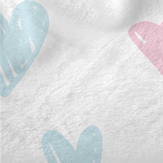 Hand Drawn Bright Love Heart Minky