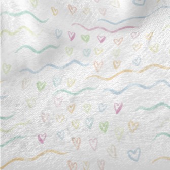Watercolor Style Love Heart An Minky