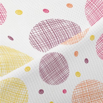 Hand Drawn Style Dots Piqué