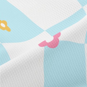 Small And Vivid Flower Lattice Piqué