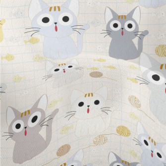 Cute Cat Lightweight Performance Linen