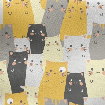 Different Breeds Of Cats Jersey Backed Fleece