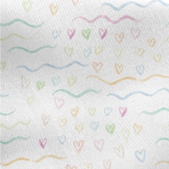 Watercolor Style Love Heart An Jersey Backed Fleece