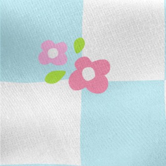 Small And Vivid Flower Lattice Jersey Backed Fleece