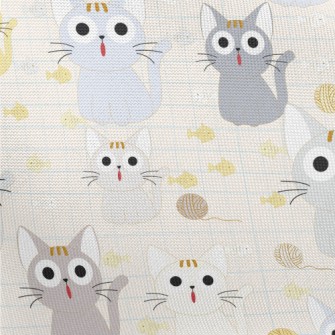 Cute Cat Pongee