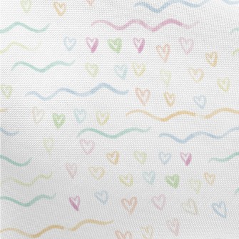Watercolor Style Love Heart An Pongee